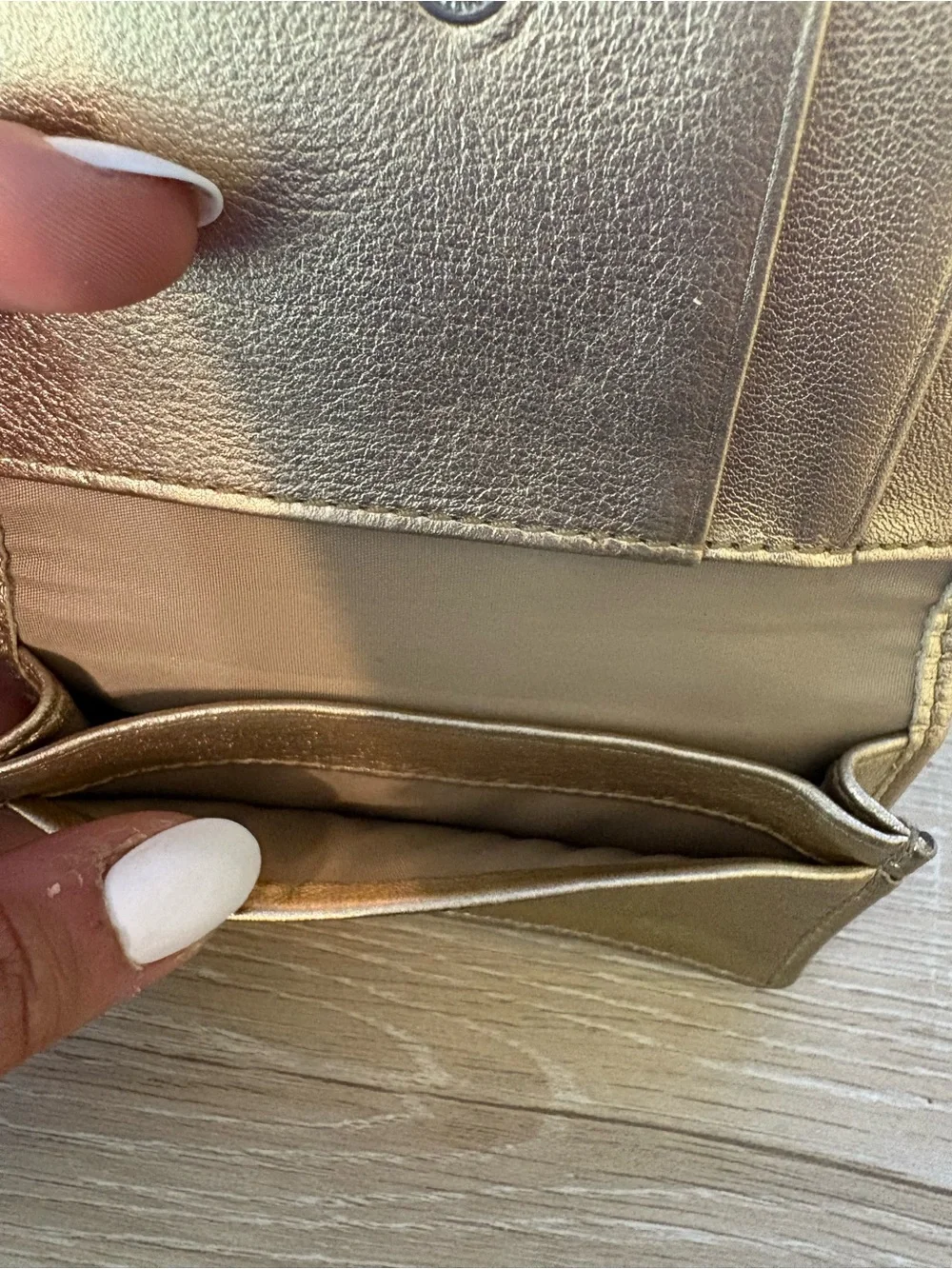 Coach Tan and Brown Signature Canvas Card Holder
